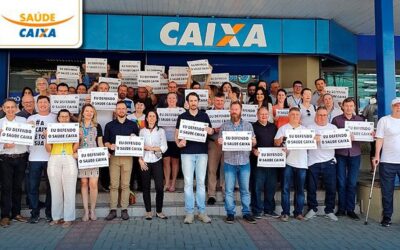 Trabalhadores da ativa e aposentados se unem em defesa do Saúde Caixa